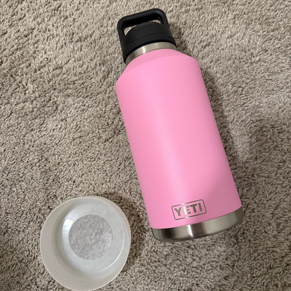 Yeti Rambler 64 OZ Bottle Power Pink Chug Cap Half Gallon Limited Edition - Picture 2 of 7